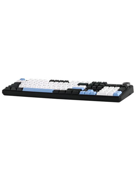 TECLADO GAMER AULA F108 PRO ( F108-PRO-SP ) WIRED - BT - WIRELESS | BLACK/WHITE/BLUE | SWITCH REAPER | LED-RGB