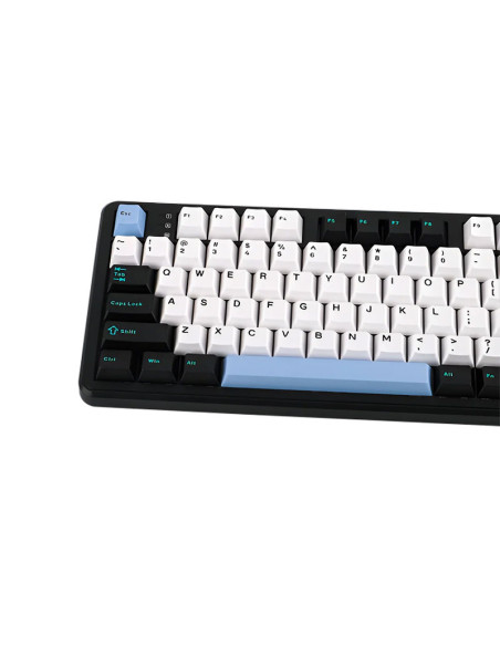 TECLADO GAMER AULA F108 PRO ( F108-PRO-SP ) WIRED - BT - WIRELESS | BLACK/WHITE/BLUE | SWITCH REAPER | LED-RGB