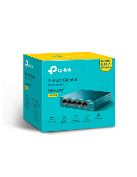 SWITCH TP-LINK (LS105G) GIGABIT 5 PTOS 10/100/1000