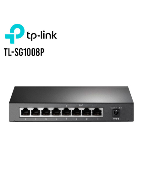 SWITCH TP-LINK 8PTOS GIGABIT 4 PTOS POE+ TL-SG1008P