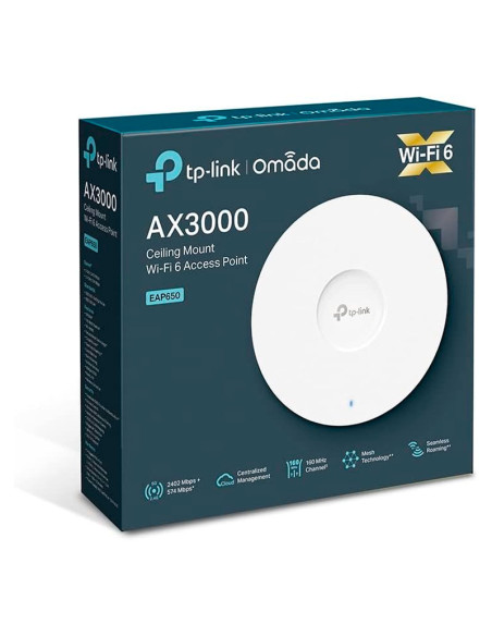 ACCESS POINT TP-LINK OMADA EAP650 AX3000 CELING MOUNT WIFI 6