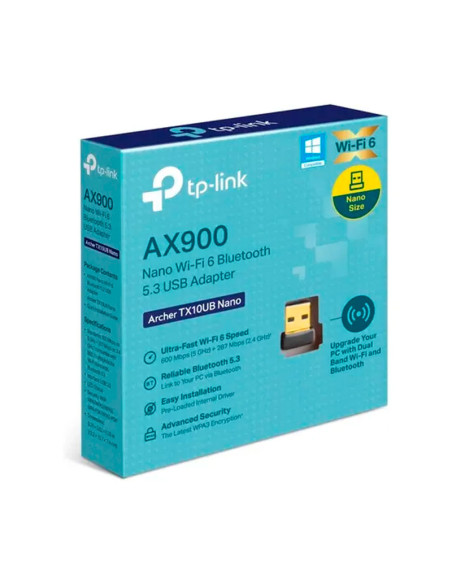 ADAPTADOR TP-LINK AX900 NANO ( ARCHER TX10UB NANO ) WI-FI 6 - BT 5.0