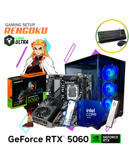 SETUP GAMER RENGOKU ULTRA 5-225F 16GB 1TB SSD GEFORCE RTX 5060 8GB + KIT RAPTOR