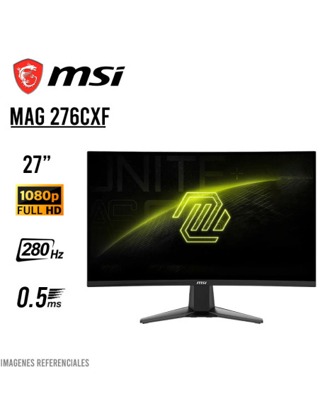 MONITOR GAMER CURVO MSI 27" ( MAG-276CXF ) PANEL RAPID VA | 280HZ - 0.5MS | HDMI - DP