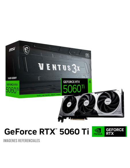 TARJETA DE VIDEO MSI GEFORCE RTX 5060 TI VENTUS 3X OC 8GB | GDDR7 128BITS (912-V812-099)