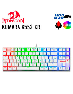TECLADO GAMER REDRAGON KUMARA WHITE ( K552W-KR SP )...