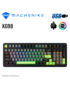 TECLADO GAMER MACHENIKE KG98 (KG98) SWITCH GR SILVER | BLACK