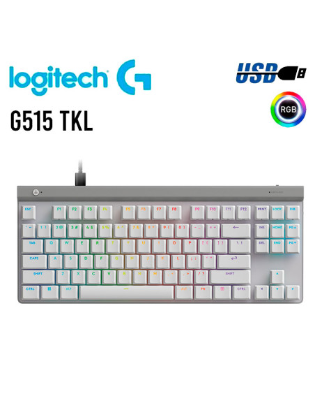 TECLADO LOGITECH G515 TKL ( 920-012869 ) WHITE | GL TACTILE | LED-RGB