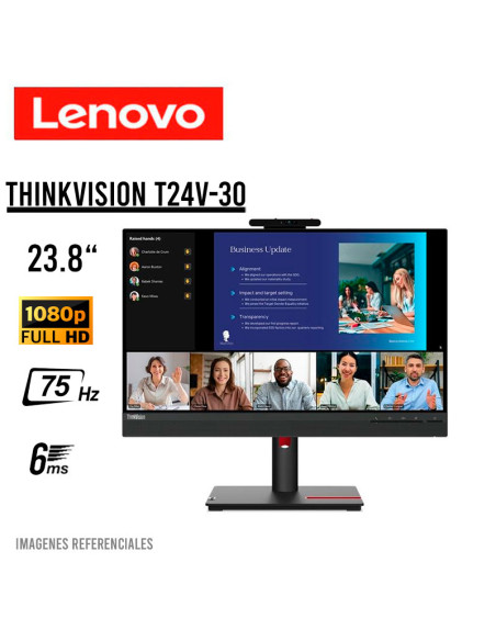 MONITOR LENOVO 23.8" THNIKVISION T24V-30 (63D8MAR3LA) PANEL WLED IPS| 75HZ/ 6MS| HDMI- DP-VGA