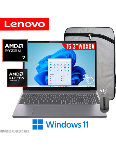 LAPTOP LENOVO IDEAPAD SLIM 3 15ARP10 RYZEN 7 170 16GB DDR5 512GB 15.3 WUXGA WIN 11 (83K700TUUS)