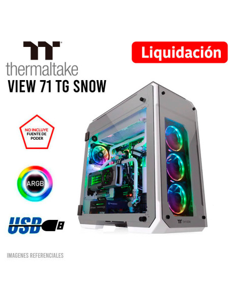CASE THERMALTAKE VIEW 71 TG SNOW ( CA-1I7-00F6WN-00 ) 4 PANELES DE VIDRIO TEMPLADO | ARGB