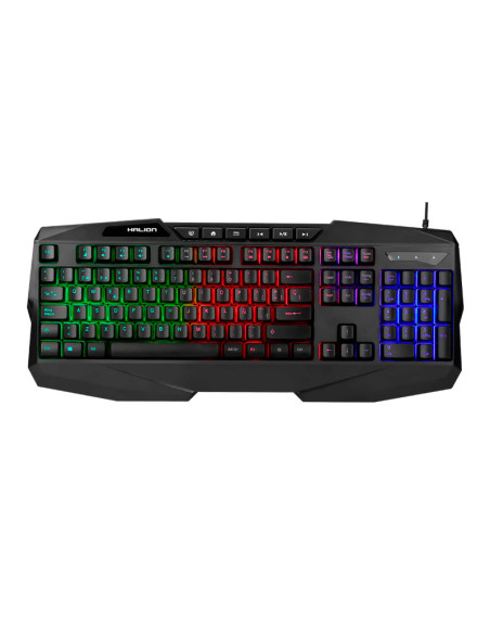 TECLADO GAMER HALION AKULA (K332) | RETROILUMINACION RAINBOW