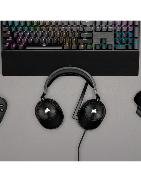 AUDIFONO GAMER CORSAIR HS55 CARBON SURROUND 7.1 (CA-9011389-WW) OMNIDIRECCIONAL|PS5-XBOX-PC-MAC