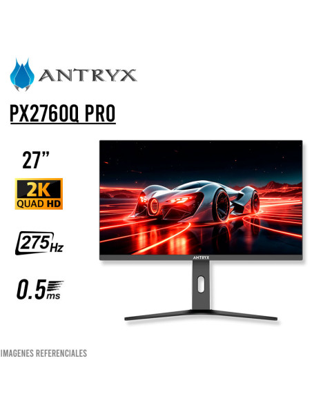 MONITOR GAMER ANTRYX 27" XTREME VISION IPX2760Q PRO (AXV-IPX2760QPRO)FAST IPS QLED| 275HZ/ 0.5MS| HDMI-DP| PIVOTEABLE- LED RGB