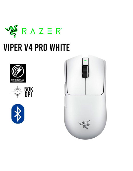 MOUSE GAMER RAZER VIPER V4 PRO WHITE (RZ01-05630200-R3U1) WIRELESS| 50K DPI| SENSOR FOCUS PRO