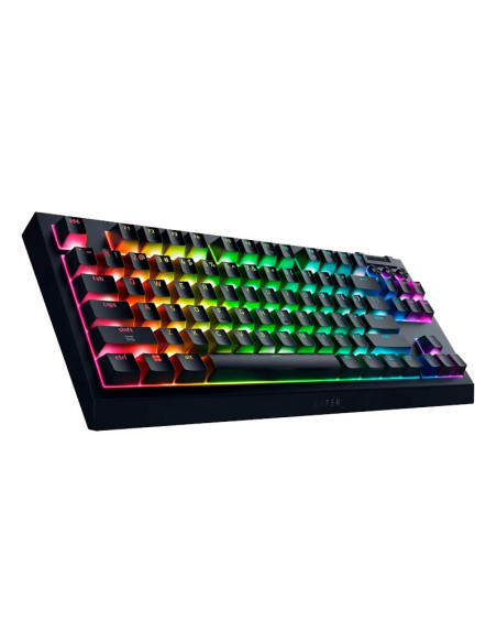 TECLADO GAMER RAZER BLACKWIDOW V4 TENKEYLESS HYPERSPEED (RZ03-05480200-R3U1) WIRELEES- SWITCH NARANJA