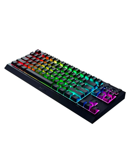TECLADO GAMER RAZER BLACKWIDOW V4 TENKEYLESS HYPERSPEED (RZ03-05480200-R3U1) WIRELEES- SWITCH NARANJA