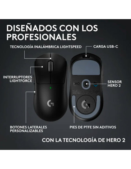 MOUSE GAMER LOGITECH PRO X SUPERLIGHT 2C SE ( 910-007800 ) LIGHTSPEED | HERO 2 - 44K DPI