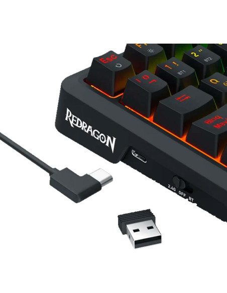 TECLADO GAMER REDRAGON UCAL LCD PRO (K724RGB-PRO SP) WIRELESS/ BT| SWITCH YORLK LINEAR| LED-RGB