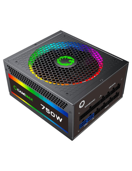 FUENTE GAMEMAX RGB-750 750W | GOLD | MODULAR | LED-RGB