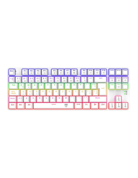 KIT T-DAGGER ADVANCE FORCE TGK313 - TGM206 WHITE ( T-TGS005W-RD ) GAMING | SWITCH RED | LED-RGB