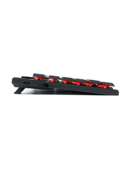 TECLADO GAMER REDRAGON HORUS TKL ( K621-RGB SP ) LED-RGB | USB TYPE-C | WIRELESS | SWITCH RED | BLACK