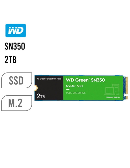 SOLIDO SSD M.2 WESTERN DIGITAL 2TB SN350 ( WDS200T3G0C ) NVME | VERDE