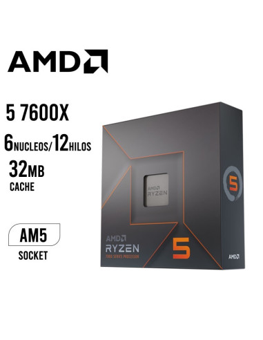 PROCESADOR AMD RYZEN 5 7600X 4.7GHZ - 32MB (...
