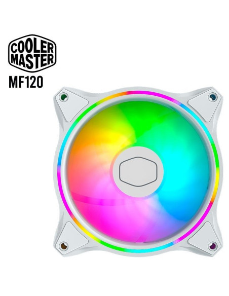 COOLER CASE COOLER MASTER MASTERFAN MF120 HALO WHITE ( MFL-B2DW-18NPA-R1 ) 120MM | LED-RGB