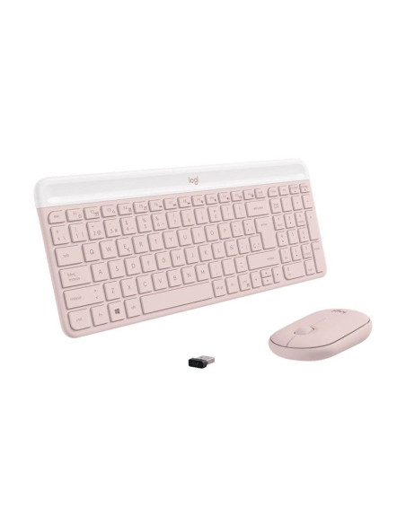 KIT LOGITECH MK470 (920-011312) TECLADO + MOUSE  WIRELESS| SLIM | ROSE