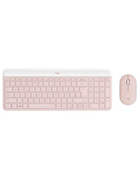 KIT LOGITECH MK470 (920-011312) TECLADO + MOUSE  WIRELESS| SLIM | ROSE