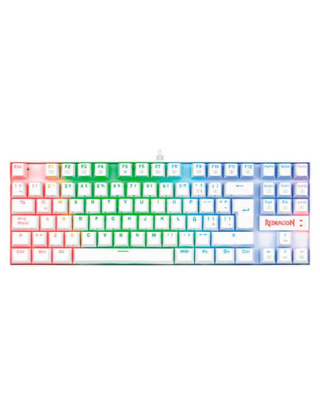 TECLADO GAMER REDRAGON KUMARA WHITE ( K552W-RGB SP ) SWITCH RED | LED-RGB