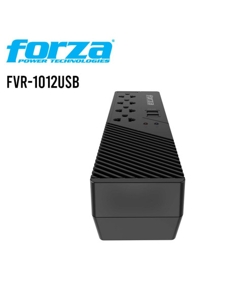 ESTABILIZADOR FORZA 4 TOMAS ( FVR-1012USB ) 1000VA/500W | 2 USB