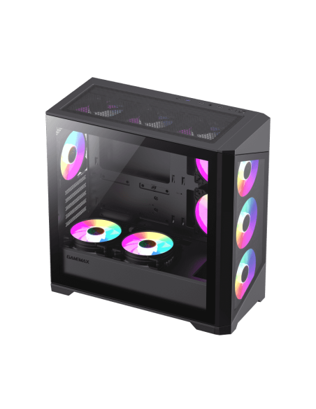 CASE GAMER GAMEMAX DESTROYER TGB BLACK ( DESTROYER TGB BK ) VP600W 80 PLUS BRONZE | 4 LED-ARGB