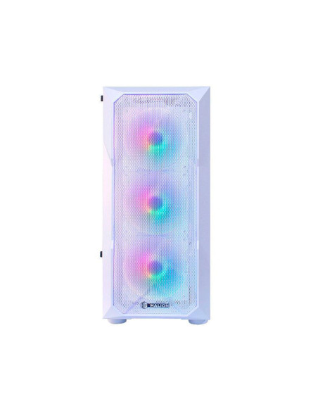 CASE GAMER HALION STUKA CR11 WHITE ( CR11 ) 500W -  LED-RAINBOW