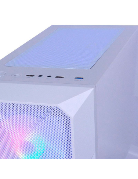 CASE GAMER HALION STUKA CR11 WHITE ( CR11 ) 500W -  LED-RAINBOW