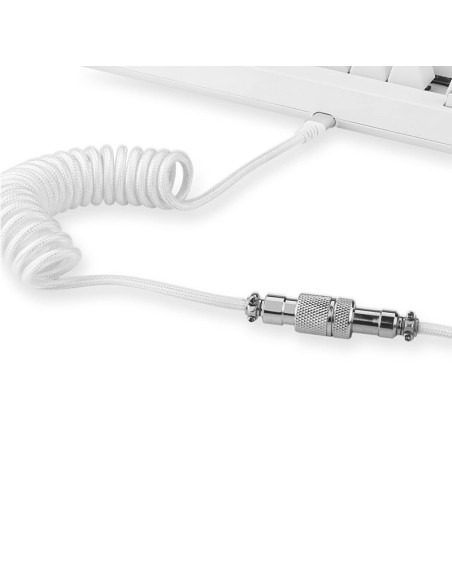 CABLE DE TECLADO REDRAGON USB-C EN ESPIRAL WHITE ( A115 WHITE )