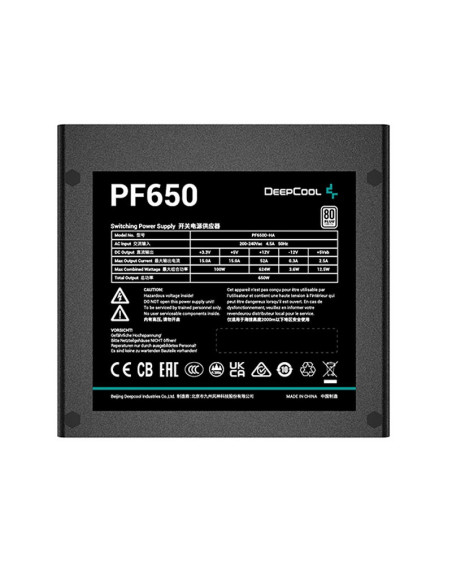 FUENTE DE PODER DEEP COOL 650W PF650 ( R-PF650D-HA0B-US ) 80 PLUS WHITE