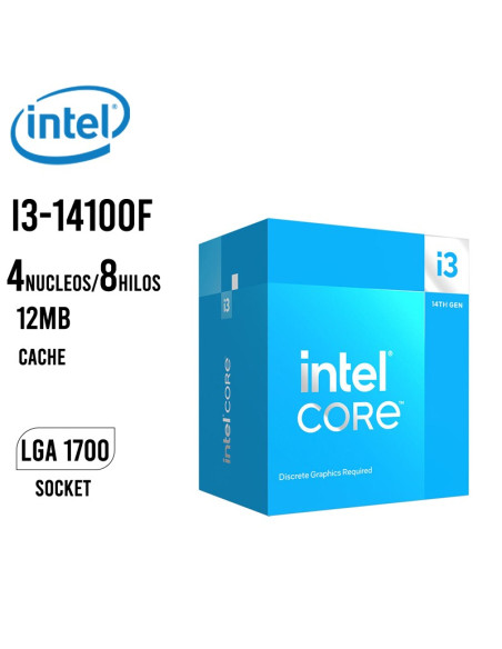 PROCESADOR INTEL CORE I3-14100F 3.50 GHZ - 12MB ( BX8071514100F )  LGA 1700