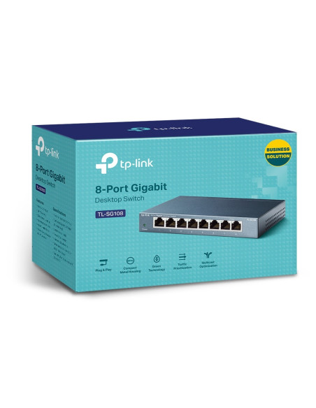 SWITCH TP-LINK 8 PUERTOS TL-SG108 10/100/1000MBPS METALICO
