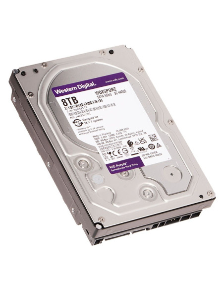 DISCO DURO WESTERN DIGITAL 8TB PURPURA (WD85PURZ) VIDEOVIGILANCIA 5640RPM|256MB