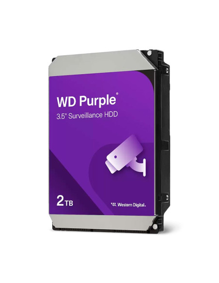 DISCO DURO HDD WESTERN DIGITAL 2TB PURPURA (WD23PURZ) VIDEOVIGILANCIA 5400 RPM | 64MB CACHE