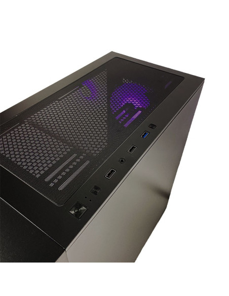 CASE GAMER HALION ARIES A09 ( ARIES-A09 ) 600W | VIDRIO TEMPLADO | 4 LED-ARGB