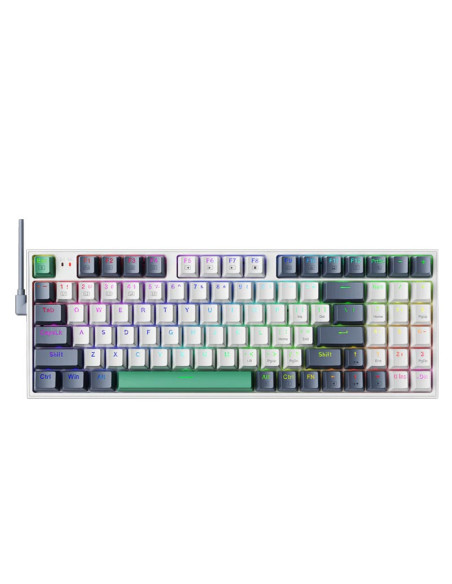 TECLADO GAMER MACHENIKE K500 WHITE ( K500-B94 ) SWITCH BROWN | LED-RGB