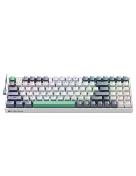 TECLADO GAMER MACHENIKE K500 WHITE ( K500-B94 ) SWITCH BROWN | LED-RGB