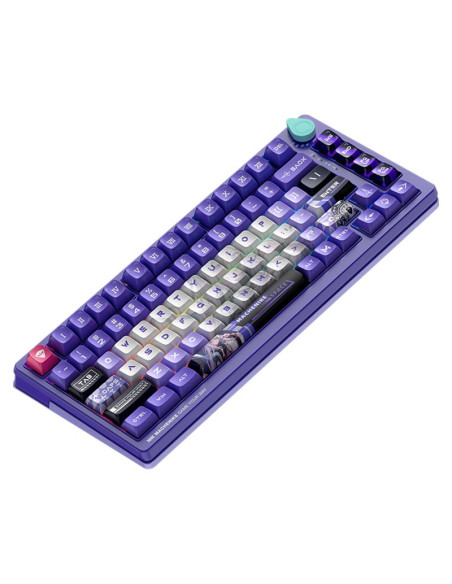 TECLADO GAMER MACHENIKE K600T-B82 VIOLET ( K600T-B82 ) SWITCH LINEAR PURPLE| LED RGB