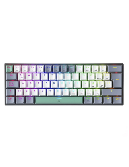 TECLADO GAMER MACHENIKE K500 WHITE (K500-B61W) USB - BLUETOOTH - WIRELESS |SWITCH RED| LED RGB