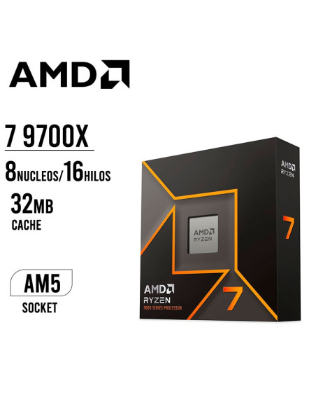 PROCESADOR AMD RYZEN 7 9700X (100-100001404WOF) 3.8-5.5GHZ | AM5