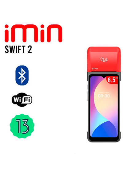 ALL IN ONE IMIN SWIFT 2 QUAD-CORE 2GB 16GB ROM 6.5 PULG ANDROID - IMPRESORA 58MM - WIFI - BT