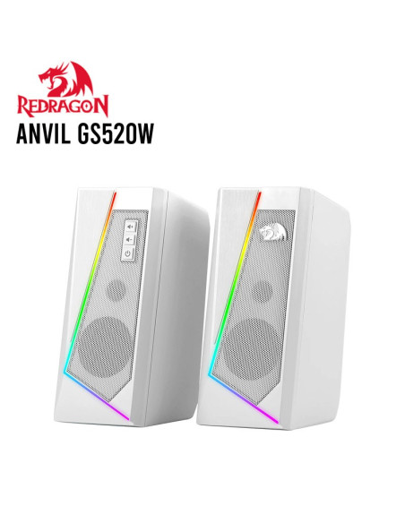 PARLANTE REDRAGON ANVIL ( GS520W ) WHITE | RETROILUMINACION RGB